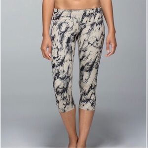 Lululemon Wunder Under Crop Great Granite Black Mojave Womens 10